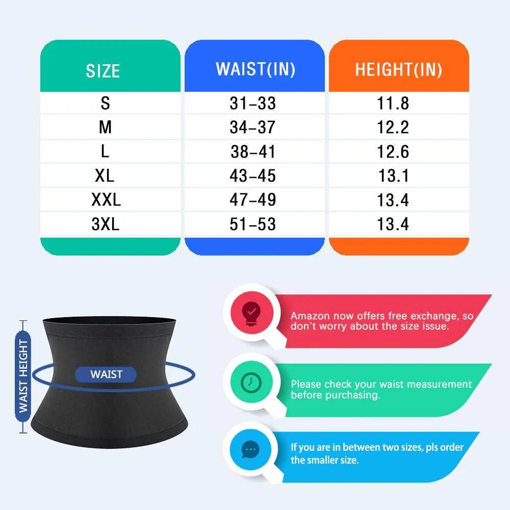 Sauna Waist Trimmer Belt for Men - FlexNovaFitness